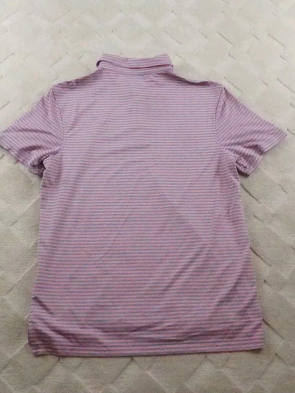 J.Crew Performance Polo Shirt Mens Medium Striped Multi Color Golf preppy